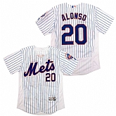 Mets 20 Pete Alonso White Flexbase Jersey,baseball caps,new era cap wholesale,wholesale hats
